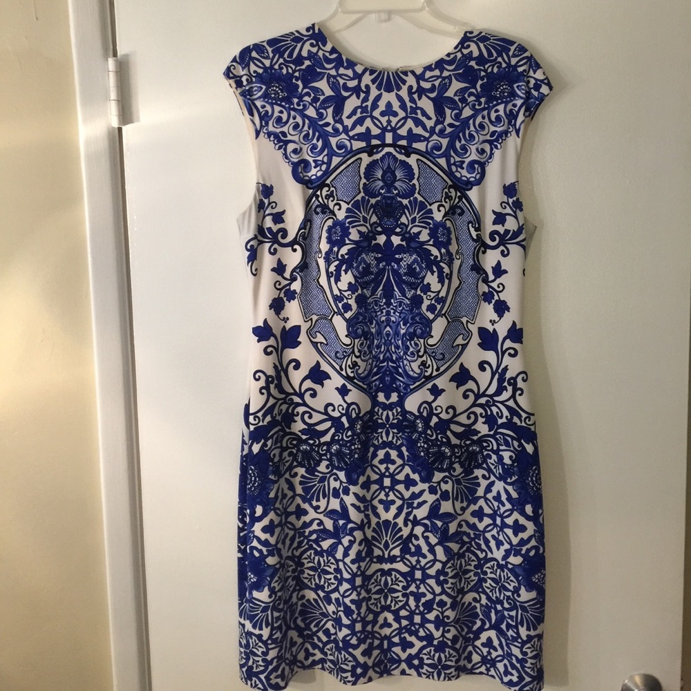 Classic blue and white Boston Proper dress.